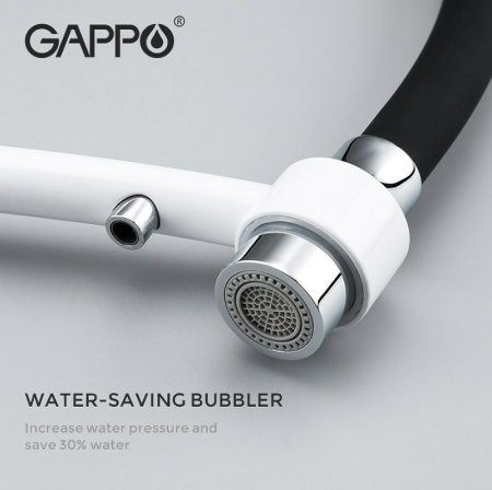 Смеситель для кухни Gappo G48 G4348 Белый Черный 