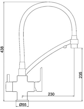 Смеситель для кухни Gappo G48 G4348 Белый Черный 
