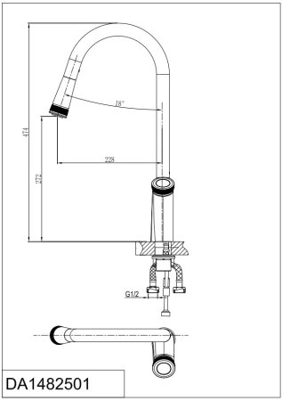 Смеситель для кухни DK Bayern.Alfeld (DA1482501) 