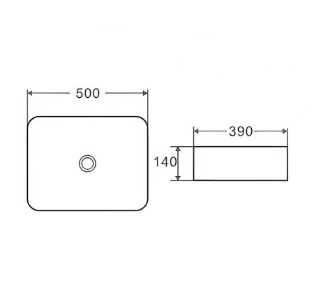 Раковина-чаша D&K Berlin 50 DT1431425 Черная матовая 