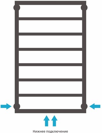 Водяной полотенцесушитель Сунержа Канцлер 800х500 31-0254-8050 Черный матовый 