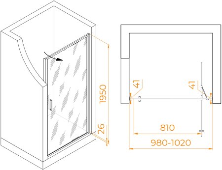 Душевая дверь RGW SV-05 1000 