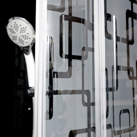 Душевая кабина Deto BМ1590 LED с гидромассажем BLACK 