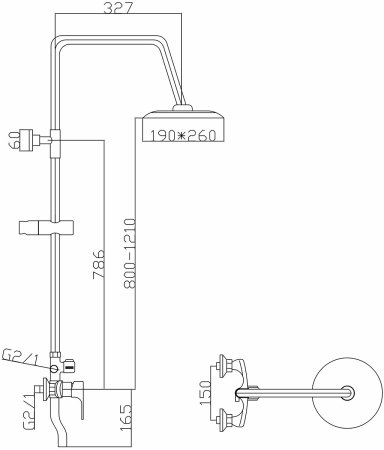Душевая система MIXLINE (546107) 