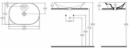Раковина-чаша Allen Brau Fantasy 60 4.11020.20 Белая 