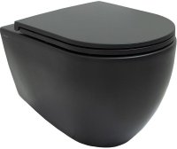 Унитаз Allen Brau Reality 4.32006.31 подвесной Черный матовый без сиденья Унитаз Allen Brau Reality 4.32006.31 подвесной Черный матовый без сиденья