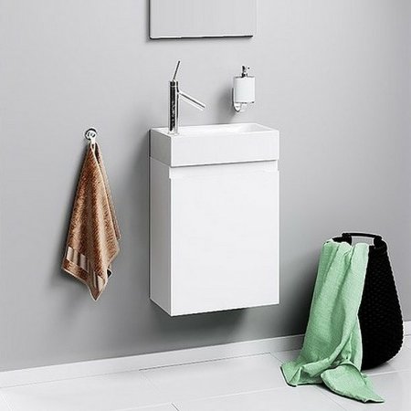 Тумба под раковину Aqwella Леон 40 Ln-MP.01.04/W подвесная Белая 