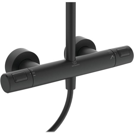 Душевая система Ideal Standard Ceratherm T25 A7545XG с термостатом Черная матовая 