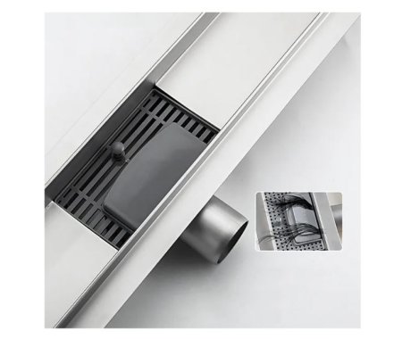 Душевой лоток Gappo G88007-1 нержавеющая сталь 800x70 мм 