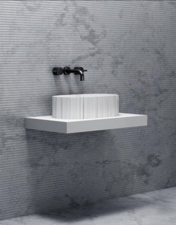 Раковина накладная ABBER Stein AS2655 белая матовая 