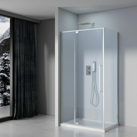 Душевой уголок Black&White Stellar Wind S812 CC 90x90 812900C профиль Хром стекло прозрачное 