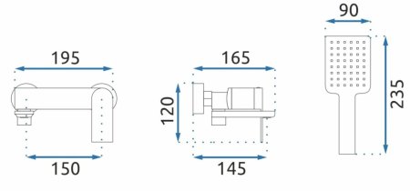 Смеситель для ванны Rea Storm REA-B6204 