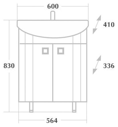 Тумба с раковиной Onika Лига 60 