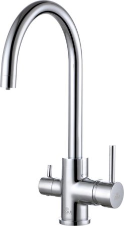 Смеситель Paulmark Essen Es213211-CR для кухонной мойки, хром с фильтром Аквафор Кристалл ECO H Pro 