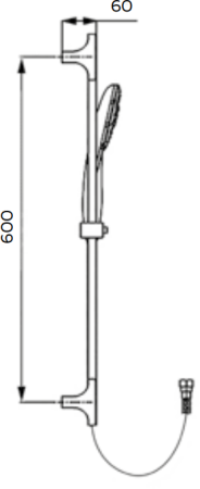 Душевая штанга AltroBagno SB 071501 Cr 