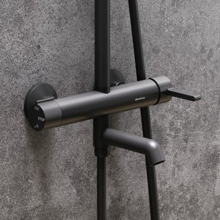 Душевая система Damixa Scandinavian Pure 936740300 Черная матовая 