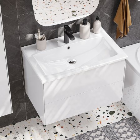 Тумба под раковину Aquaton Сохо 60 1A258001AJ010 подвесная Белая глянцевая 