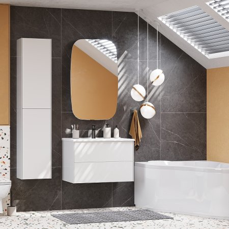 Тумба под раковину Aquaton Сохо 60 1A258001AJ010 подвесная Белая глянцевая 