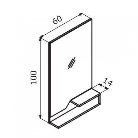 Зеркало ORKA Galia 60x100 Lidya 