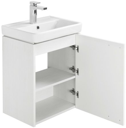 Тумба под раковину Aquaton Йорк 48 М 1A170901YOAY0 подвесная Белая Выбеленное дерево 