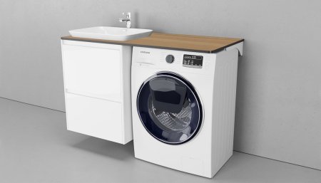 Столешница VELVEX Klaufs 120x60 без выреза тумба слева МДФ-HPL черная-шатане 