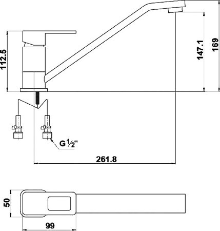 Смеситель для кухонной мойки Timo Sahara 2203F chrome 
