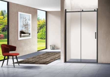 Душевая дверь в нишу Vincea Como VPS-1C120CLB чёрная 