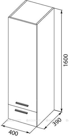 Шкаф-пенал для ванной Aquanet Верона 40 белый (подвесной) 