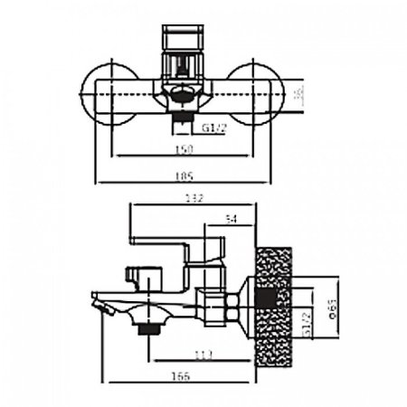Cмеситель для ванны ViEiR V353531-F Белый 