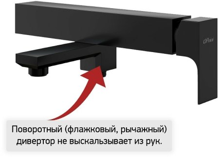 Смеситель для ванны Paini Grazia 21PZ111 Черный матовый 