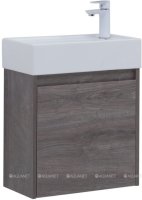 Тумба с раковиной Aquanet Nova Lite 50 дуб рошелье (с дверецей)