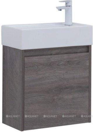 Тумба с раковиной Aquanet Nova Lite 50 дуб рошелье (с дверецей) 