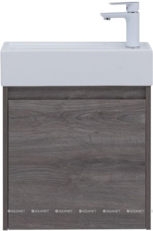 Тумба с раковиной Aquanet Nova Lite 50 дуб рошелье (с дверецей) 
