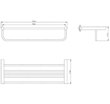 Полка для полотенец Melana MLN-865003 Сатин Хром 