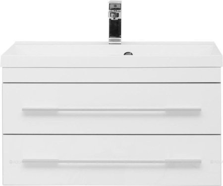 Тумба с раковиной Aquanet Верона 75 белый (подвесная 2 ящика) 