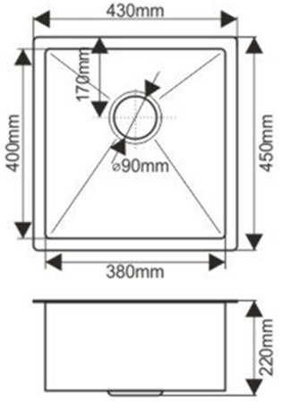 Кухонная мойка Melana Profline H4345 Сатин 