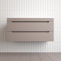 Тумба подвесная Style Line "Остин" под раковину Фортуна 100 2 ящ тауп темный эмаль PLUS