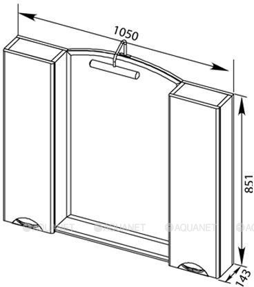 Зеркало-шкаф Aquanet Асти 105 белый 