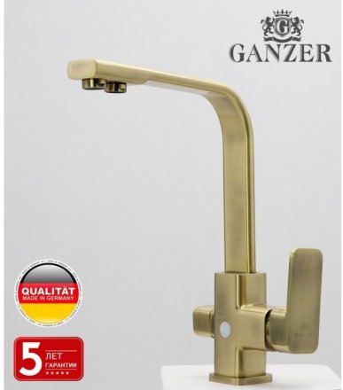 Смеситель для кухни GANZER GZ12025D с подключением к фильтру питьевой воды 
