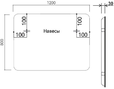 Зеркало Vincea 120 VLM-3VC120-2 с подсветкой c сенсорным выключателем, диммером и антизапотеванием 