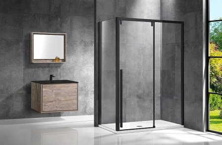 Душевой уголок Vincea Lugano 130х80 VSR-1L8013CLB-1 профиль Черный стекло прозрачное 