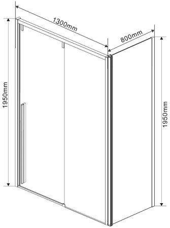 Душевой уголок Vincea Lugano 130х80 VSR-1L8013CLB-1 профиль Черный стекло прозрачное 