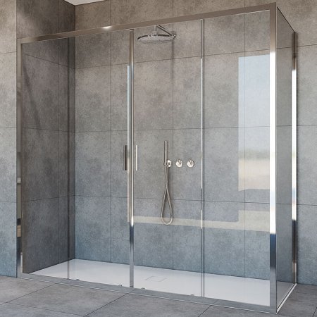 Душевой уголок Vincea Garda 180х100 VSR-1G21018CL профиль Хром стекло прозрачное 