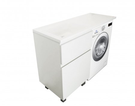 Тумба с раковиной Эстет Dallas Luxe 130 напольный 2 ящика, (левый) 