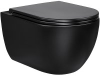 Унитаз Vincea Evo VT1-34MB подвесной с сиденьем Микролифт Унитаз Vincea Evo VT1-34MB подвесной с сиденьем Микролифт