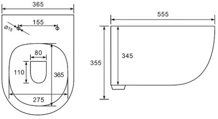 Унитаз Vincea Evo VT1-34MB подвесной с сиденьем Микролифт 
