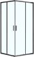 Душевой уголок Azario Milton 900x900 AZ-ND1142 900 Black профиль Черный стекло прозрачное 