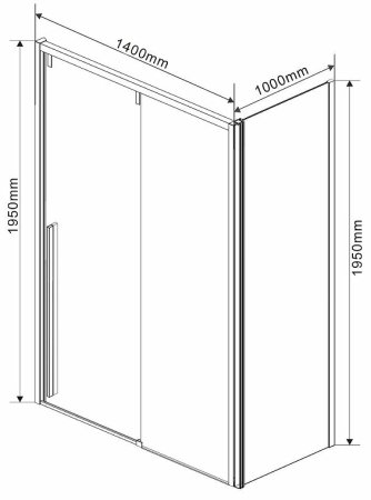 Душевой уголок Vincea Lugano 140х100 VSR-1L1014CLB-1 профиль Черный стекло прозрачное 