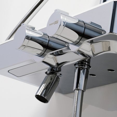 Душевая система WasserKRAFT A113.069.127.CH Thermo с термостатом Хром Белая 