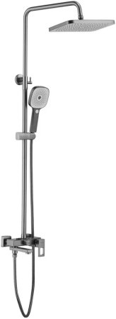 Душевая система Shevanik S8236T, оружейная сталь 